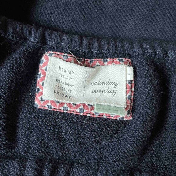 Navy Blue Romper Shorts Anthropologie S - Picture 4 of 7